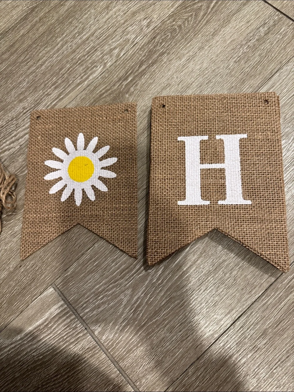Daisy Knit happy birthday sign.